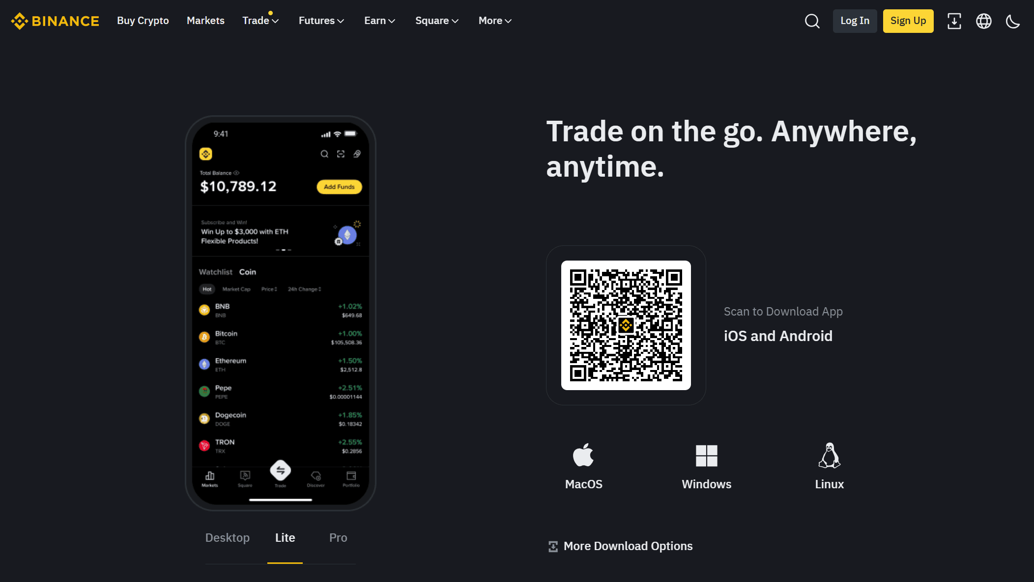 Binance platforma de tranzactionare crypto vedere generala 2026