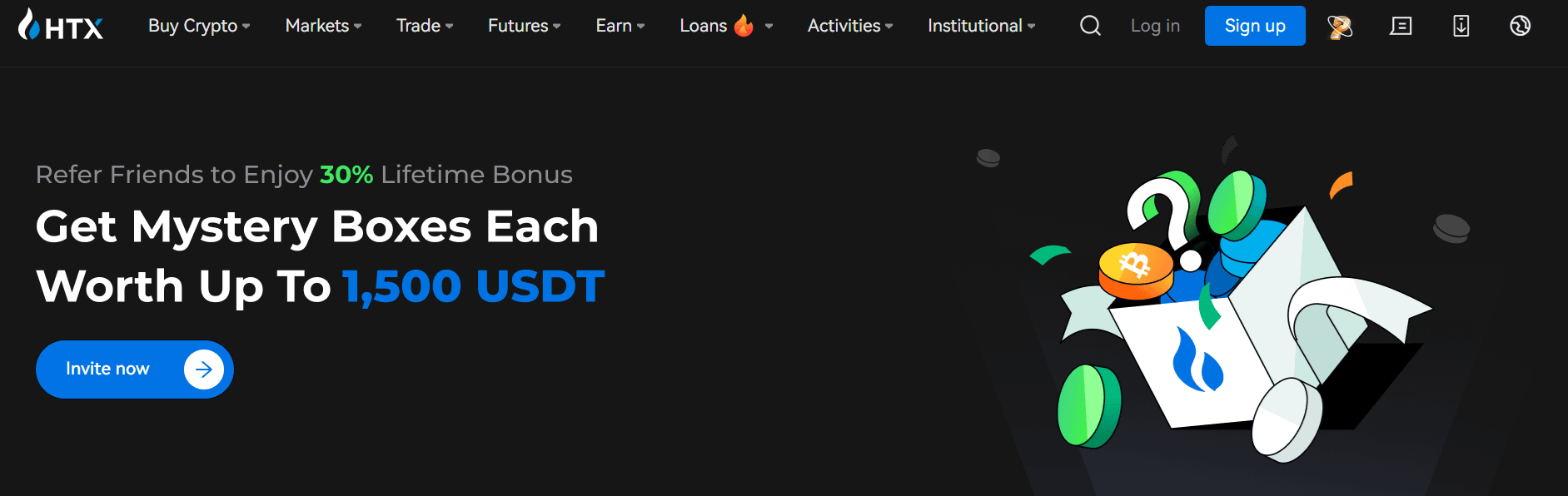 HTX cod de recomandare introdus la inregistrare si Rewards Hub