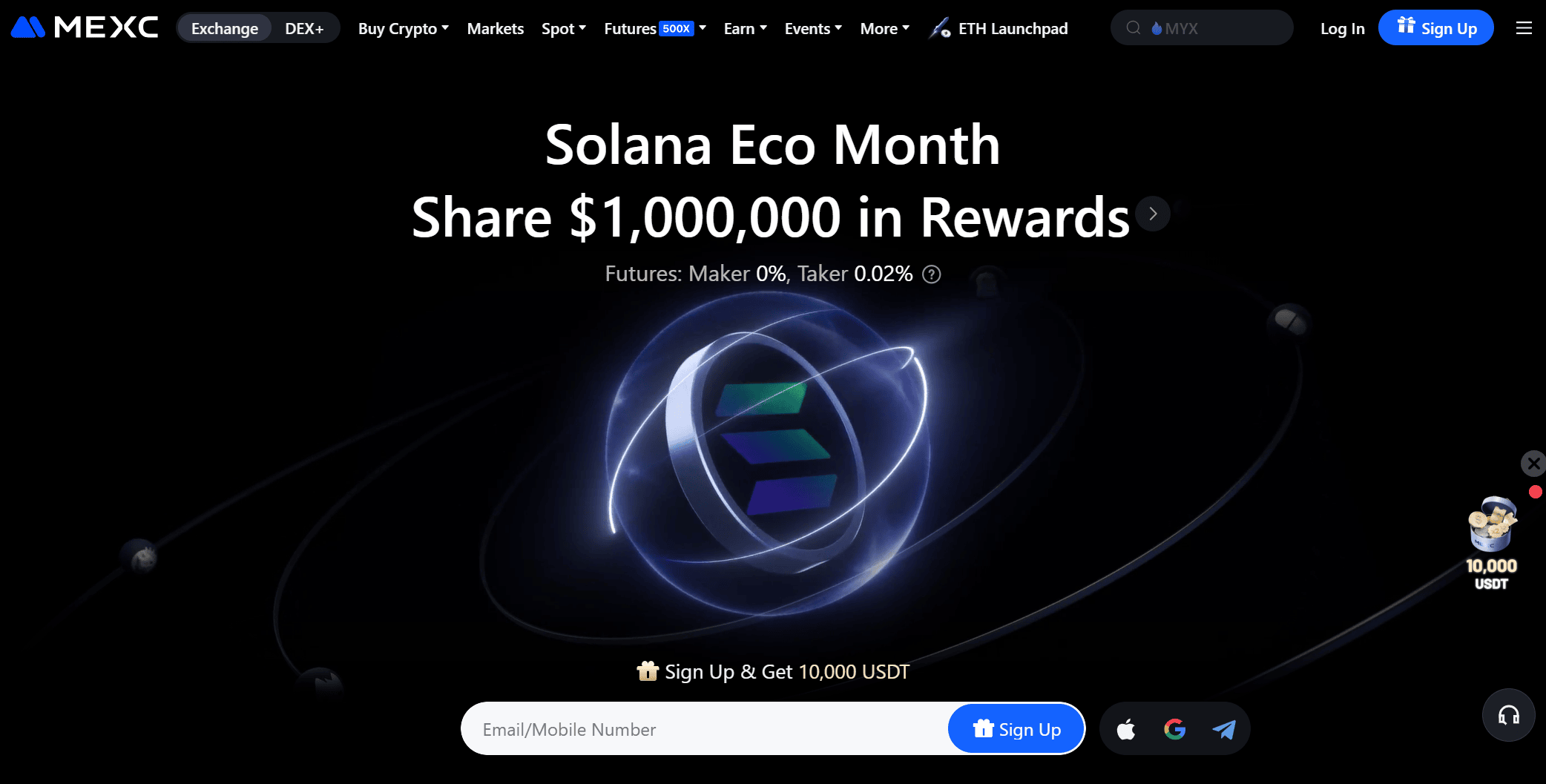 MEXC platforma de tranzactionare crypto si sectiunea Rewards