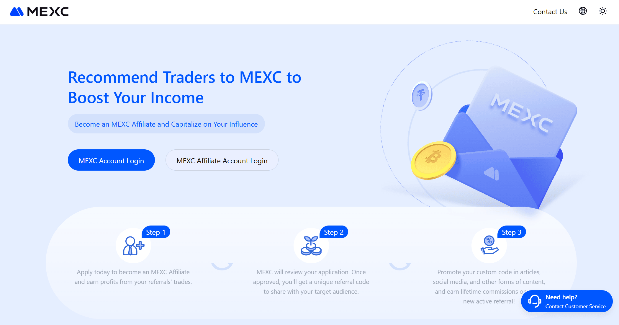 MEXC program de recomandare si afiliere structura comisioane