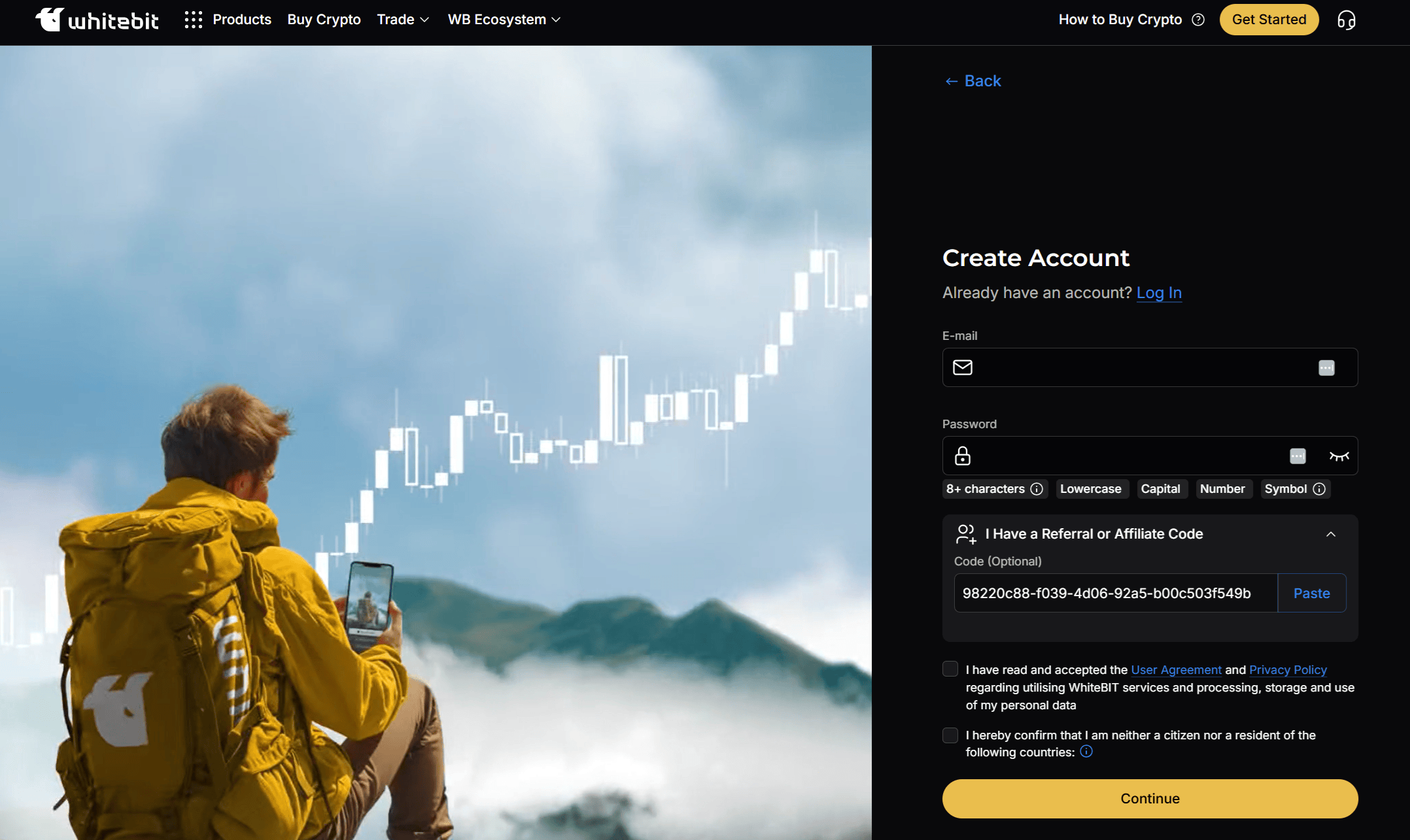 WhiteBIT cod de recomandare introdus si WBT Holding sistem